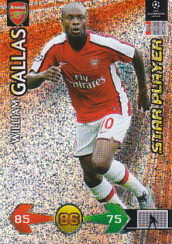 William Gallas Arsenal 2009/10 Panini Super Strikes CL Update Star Player #373